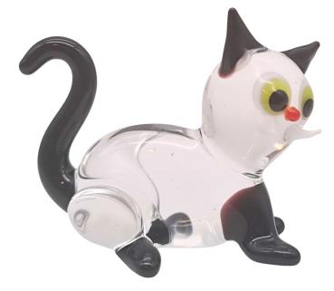 Katze sitzend (transparent/schwarz)